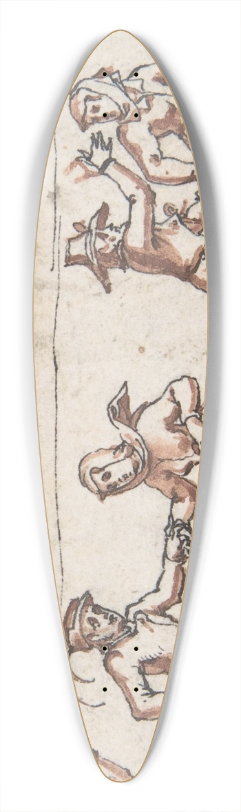 Dietrich Theodor Meyer the Elder - Farmers Dancing 39.3 inch art pintail longboard deck
