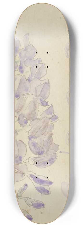 Carel Adolph Lion Cachet - Wisteria 8.25 inch art skate deck