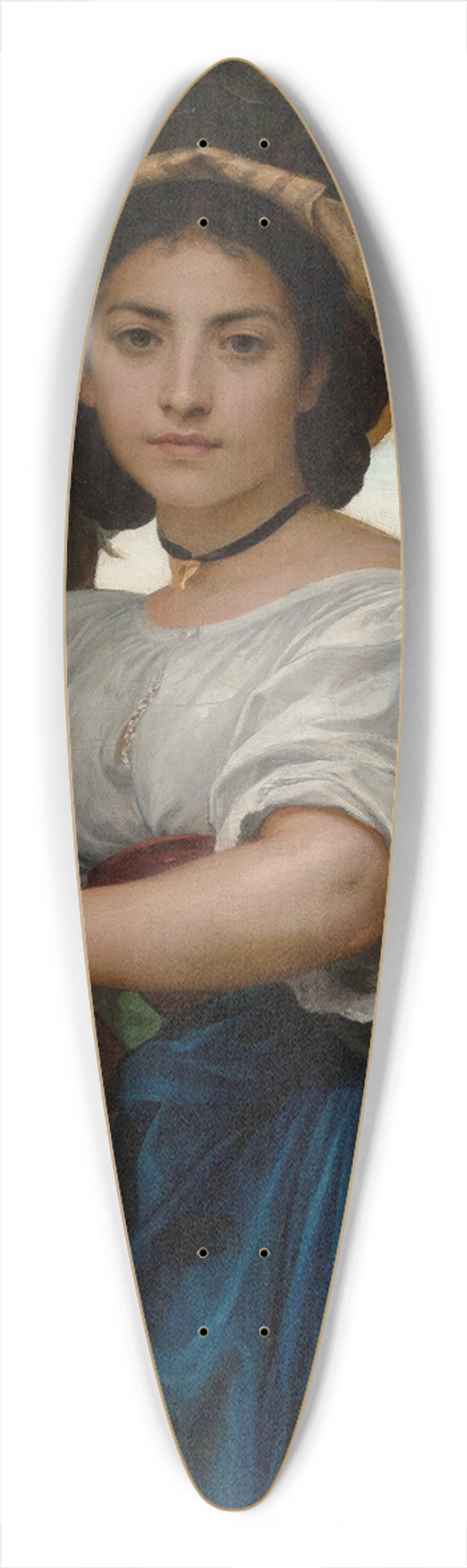 Diogne Maillart - Young Romani water carrier 39.3 inch art pintail longboard deck