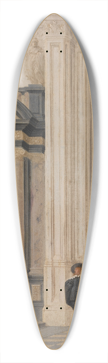 Dirck Van Delen - Interior of a Church 39.3 inch art pintail longboard deck