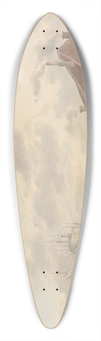 Dirk Langendijk - British Troops Disembarking 39.3 inch art pintail longboard deck