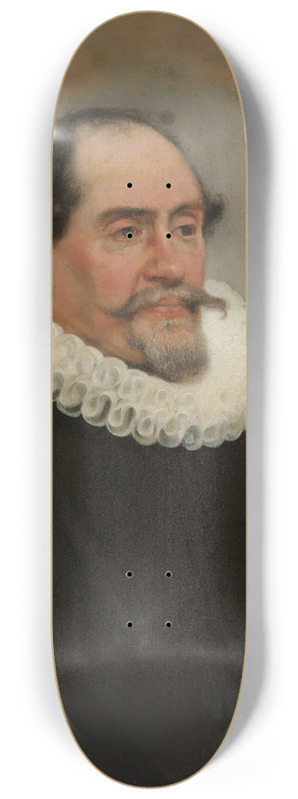 Carel Fabritius - Portrait of Abraham de Potter, Amsterdam Silk Merchant 8.25 inch art skate deck