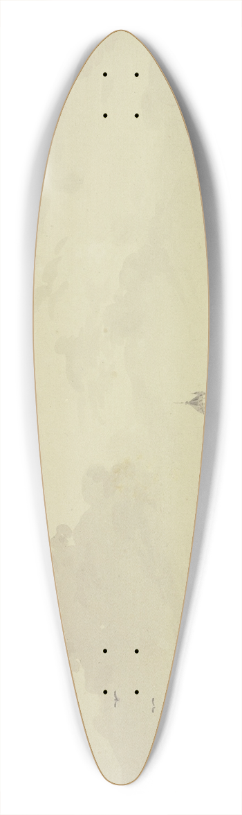 Dirk Verrijk - Kanalansicht, rechts zwei stehende Herren, links ein sitzender Angler 39.3 inch art pintail longboard deck