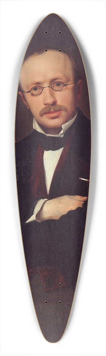 Ditlev Blunck - Portrait of the painter Anton Melbye 39.3 inch art pintail longboard deck