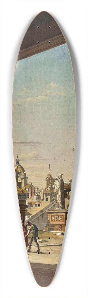 Ditlev Martens - The Capitol In Rome, From The Colonnade Of The Palazzo Dei Conservatori 39.3 inch art pintail longboard deck