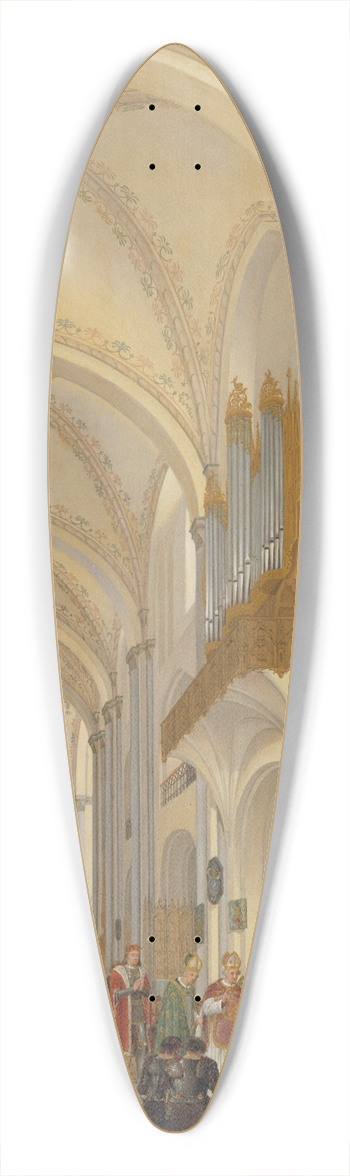 Ditlev Martens - The Interior Of Roskilde Cathedral 39.3 inch art pintail longboard deck