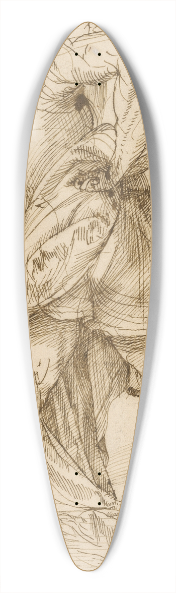 Domenico Campagnola - Saint Christopher 39.3 inch art pintail longboard deck