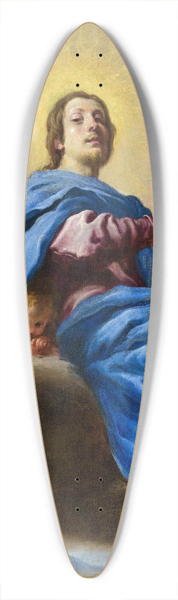 Domenico Fetti - Salvator Mundi 39.3 inch art pintail longboard deck
