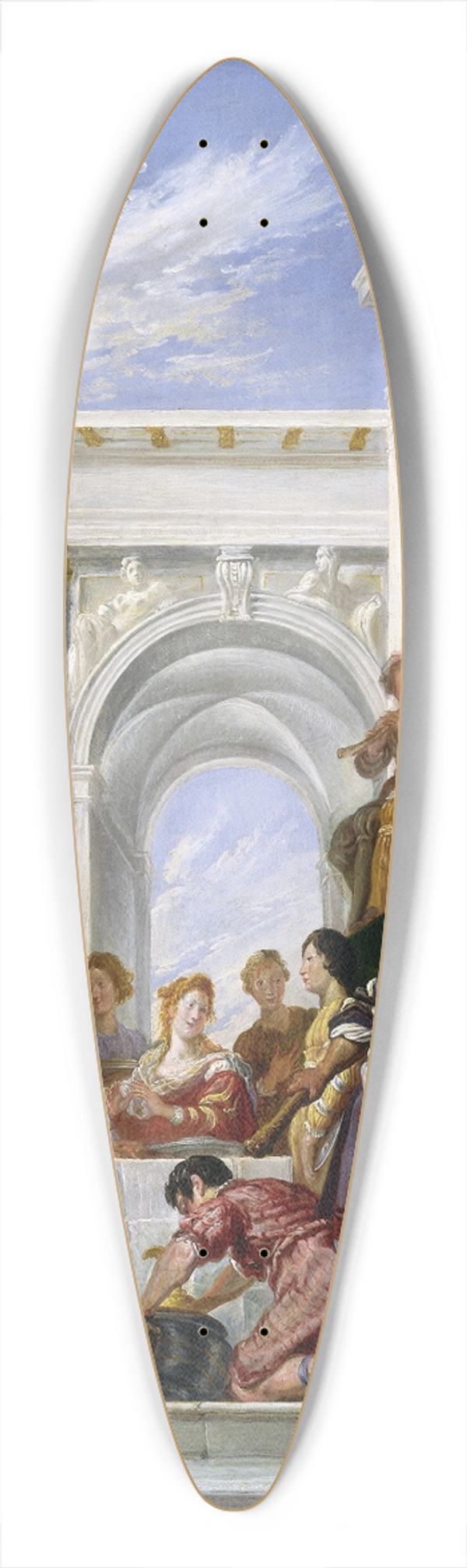 Domenico Fetti - The Parable of Lazarus and the Rich Man 39.3 inch art pintail longboard deck