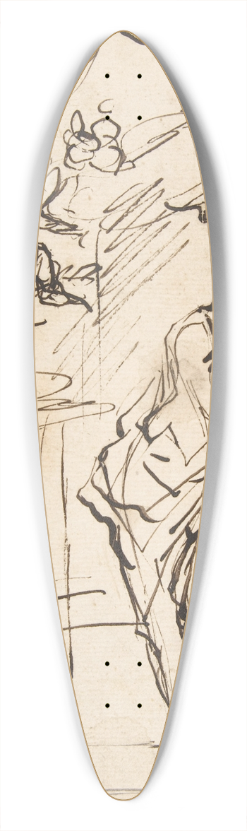 Domenico Gargiulo - Virgin and Child Appearing to Saint Paul 39.3 inch art pintail longboard deck