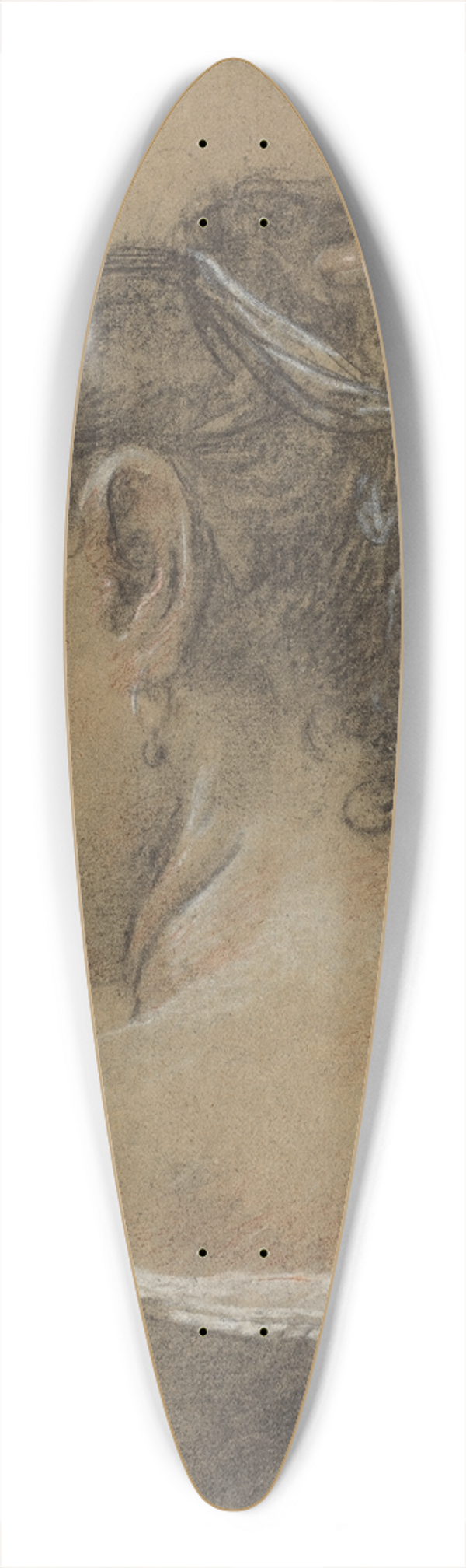 Domenico Maggiotto - A Young Woman Fixing Her Hair 39.3 inch art pintail longboard deck