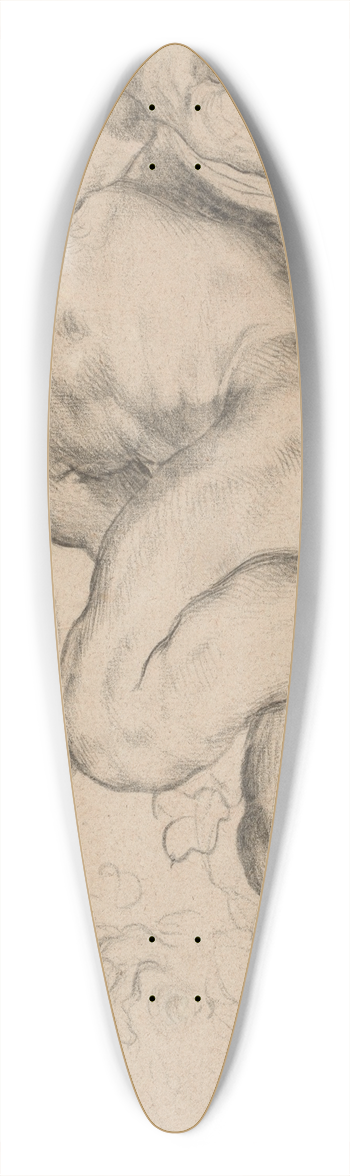 Domenico Maria Canuti - Study for Bacchus or Silenus 39.3 inch art pintail longboard deck