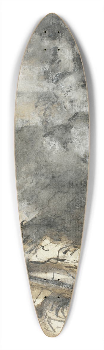 Domenico Mondo - David and Abigail 39.3 inch art pintail longboard deck