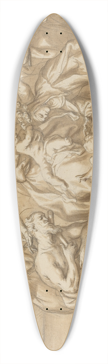 Domenico Piola - Madonna Surrounded by Saints 39.3 inch art pintail longboard deck