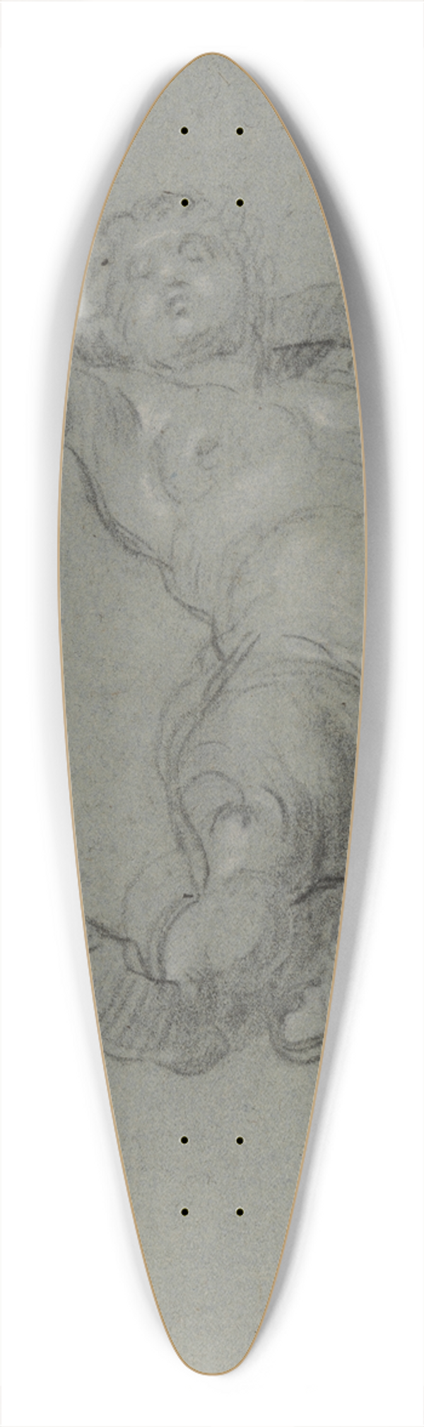 Domenico Tintoretto - Reclining Female Nude 39.3 inch art pintail longboard deck