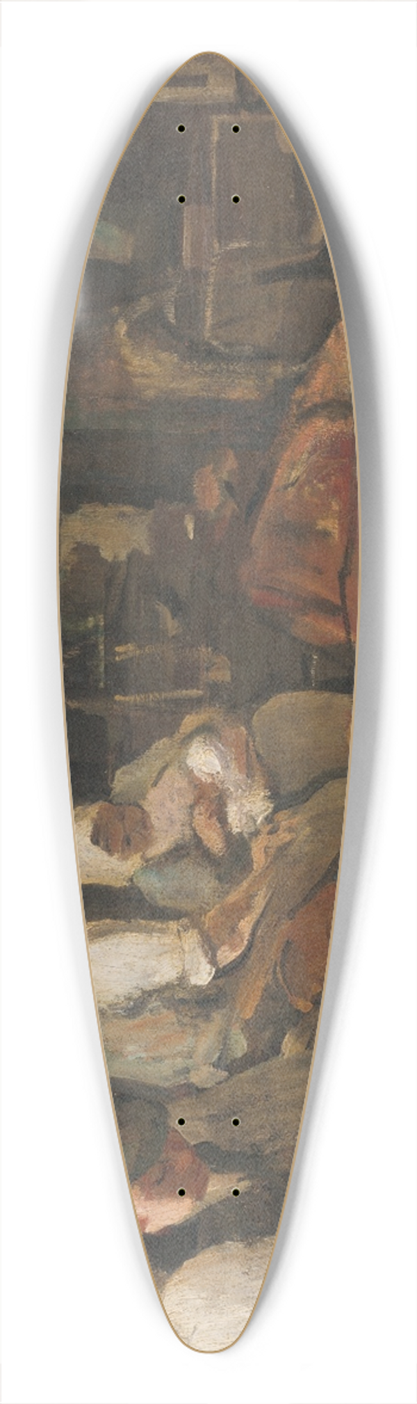 Dominik Skuteck - Preparing lunch 39.3 inch art pintail longboard deck