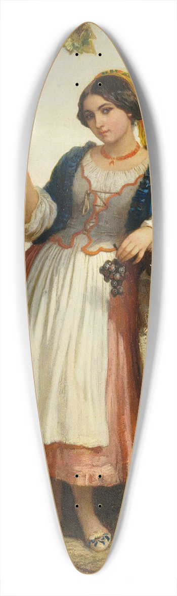 Dominique Louis Papety - An Italian Peasant Girl 39.3 inch art pintail longboard deck