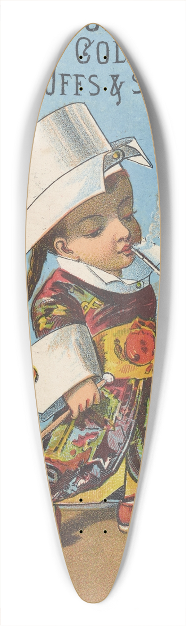 Donaldson Brothers - Trade card for celluloid waterproof collars, cuffs, and shirt bosoms 39.3 inch art pintail longboard deck