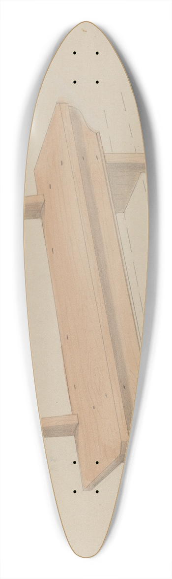 Donald Streeter - Bench 39.3 inch art pintail longboard deck