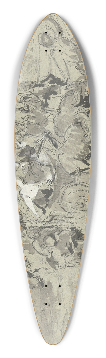 Dora Hitz - Rumnischer Flubergang 39.3 inch art pintail longboard deck