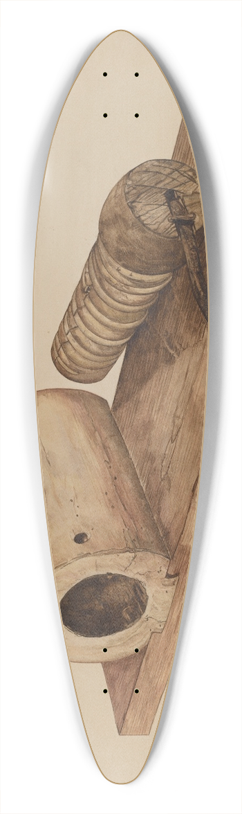 Doris Hollingsworth - Potato Grinder 39.3 inch art pintail longboard deck