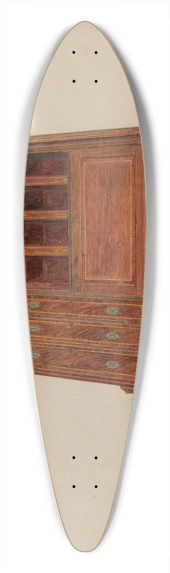 Dorothea A. Farrington - Linen Press 39.3 inch art pintail longboard deck