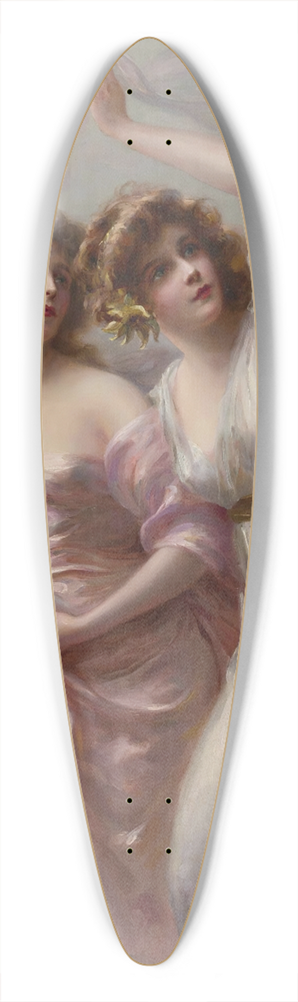 douard Bisson - Loves messengers 39.3 inch art pintail longboard deck
