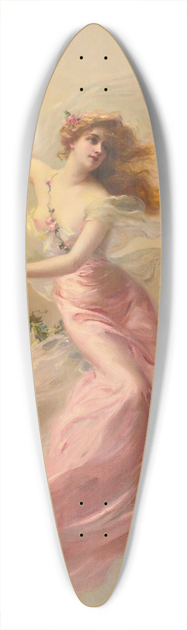 douard Bisson - The Swing 39.3 inch art pintail longboard deck