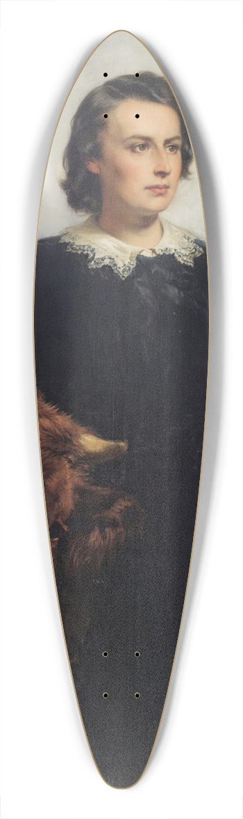 douard-Louis Dubufe - PortraitOf Rosa Bonheur With a Bull 39.3 inch art pintail longboard deck