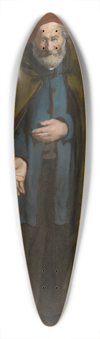 douard Manet - Beggar with a Duffle Coat (Philosopher) 39.3 inch art pintail longboard deck