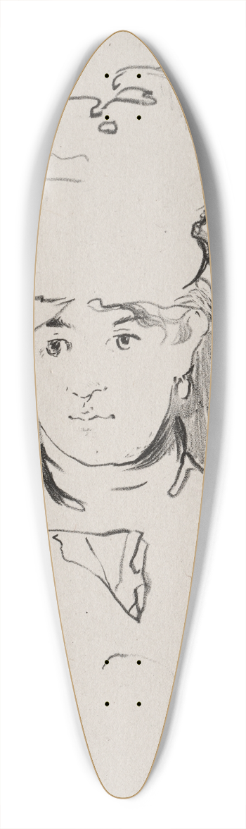douard Manet - Berthe Morisot 39.3 inch art pintail longboard deck