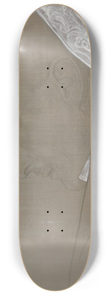 Carl Anton Reichel - Portrait of a dead mans head 8.25 inch art skate deck