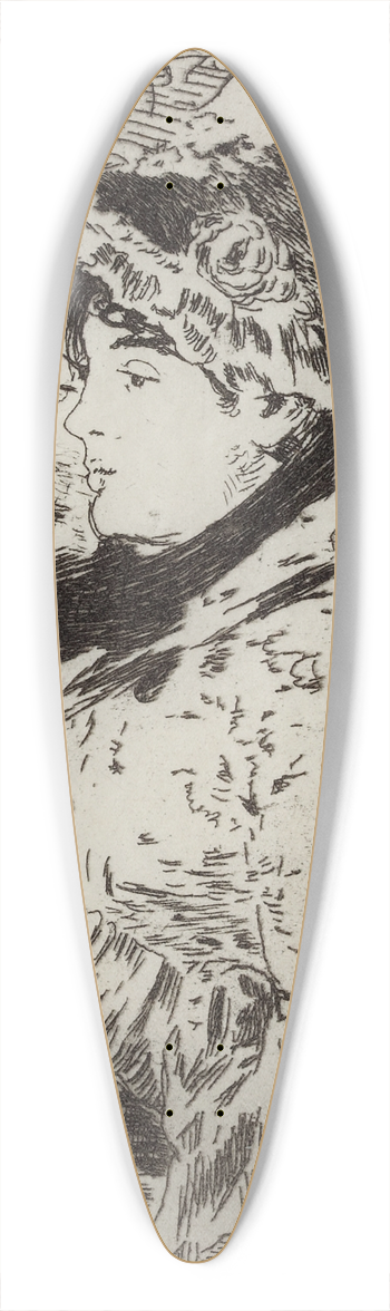 douard Manet - Jeanne, Le Printemps 39.3 inch art pintail longboard deck