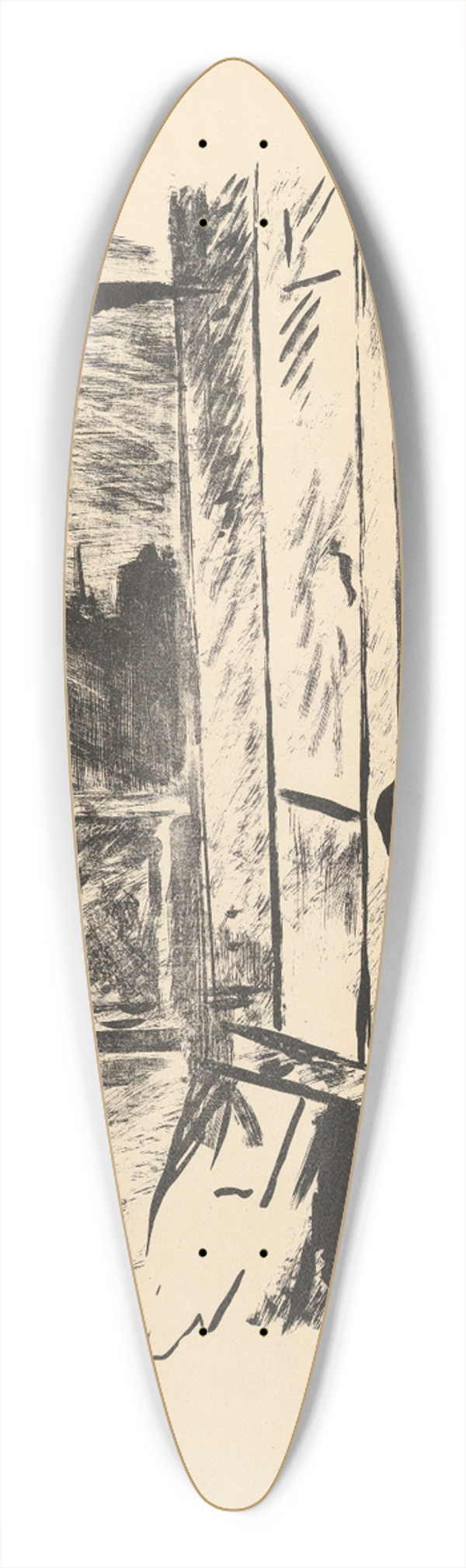 douard Manet - Open Here I Flung the Shutter. Illustration to The Raven by Edgar Allan Poe 39.3 inch art pintail longboard deck