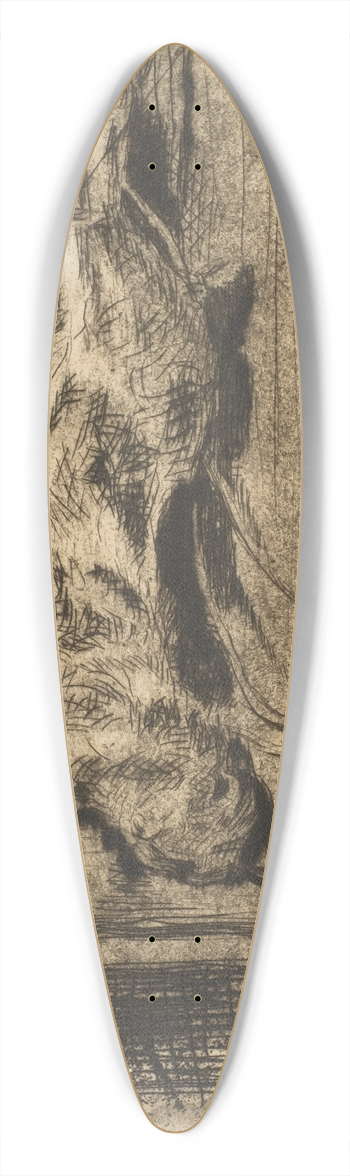 douard Manet - The Rabbit 39.3 inch art pintail longboard deck