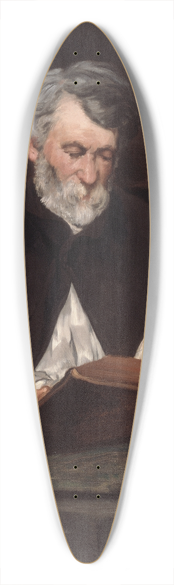 douard Manet - The Reader 39.3 inch art pintail longboard deck