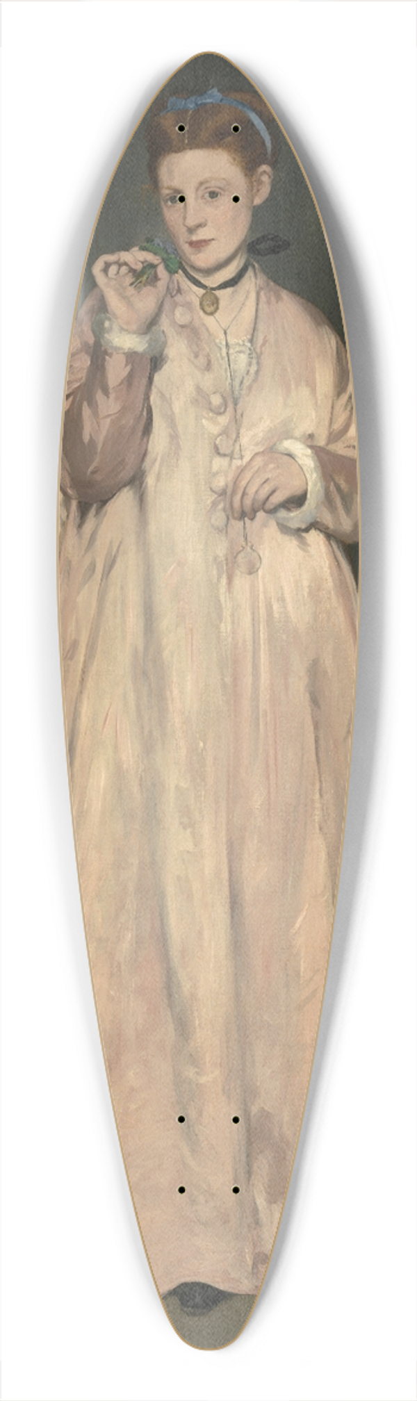 douard Manet - Young Lady in 1866 39.3 inch art pintail longboard deck