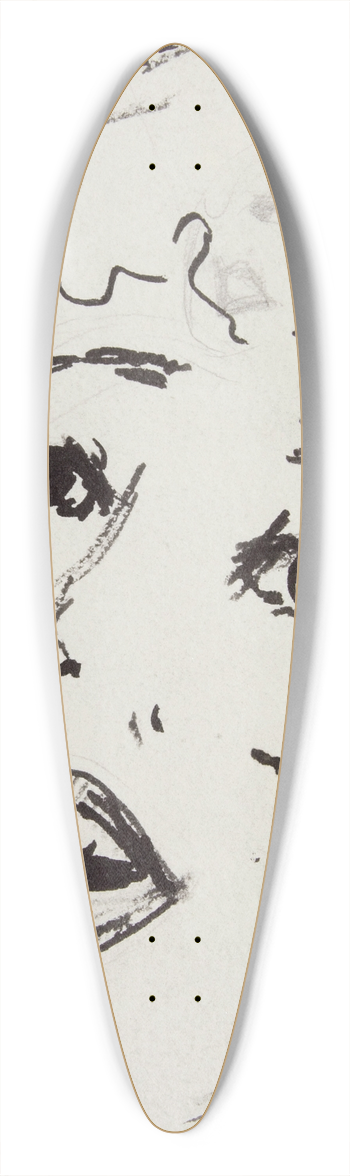 douard Vuillard - Tte deChanteuse 39.3 inch art pintail longboard deck
