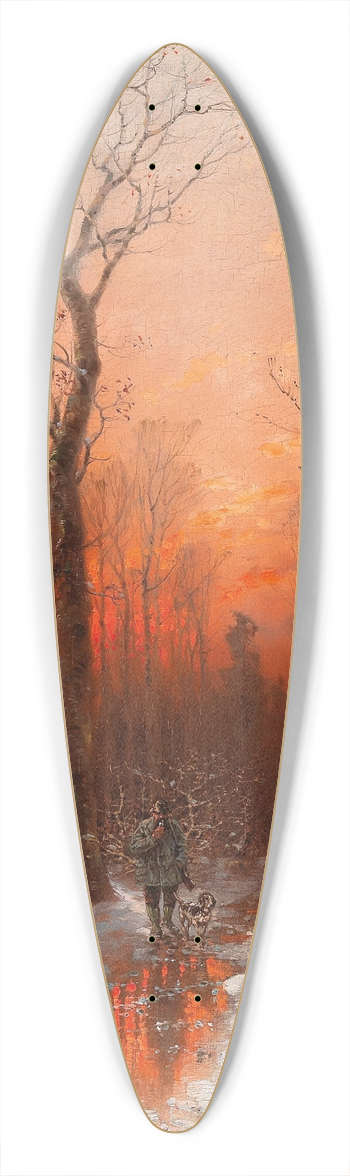 Dsir Thomassin - Returning Home At Sunset 39.3 inch art pintail longboard deck