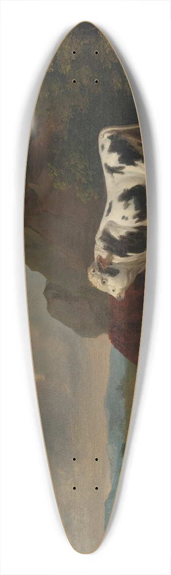 Dutch School - A Landscape With Cattle And Ruins Beyond 39.3 inch art pintail longboard deck