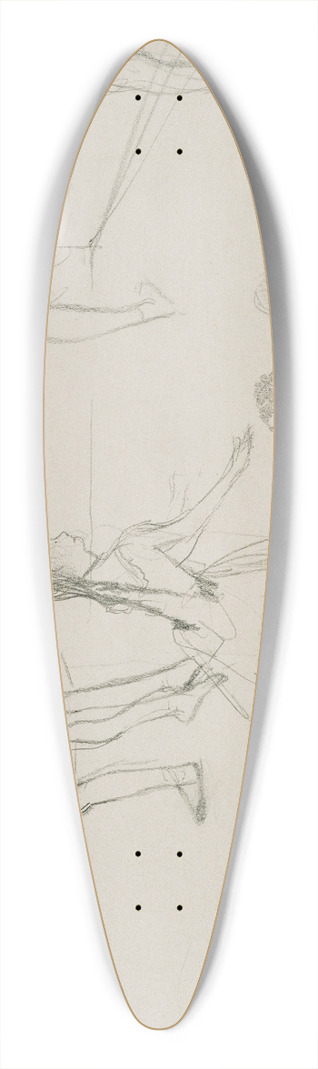 Edgar Degas - Ballet Dancers Rehearsing 39.3 inch art pintail longboard deck