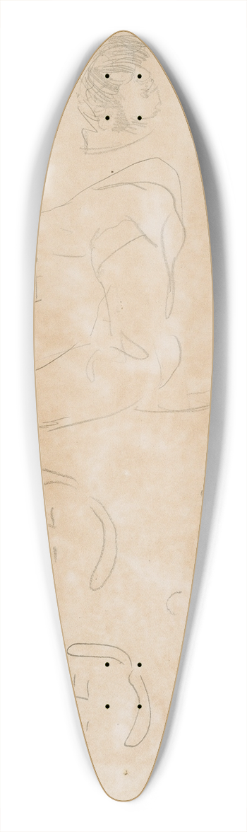 Edgar Degas - Caricature Sketches 39.3 inch art pintail longboard deck