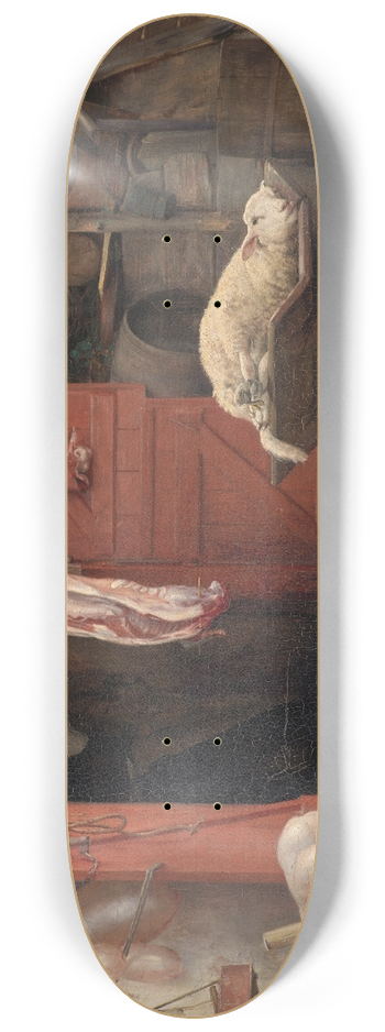 Carl Bloch - A Slaughterhouse In Hellebk 8.25 inch art skate deck