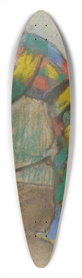 Edgar Degas - Two Harlequins 39.3 inch art pintail longboard deck