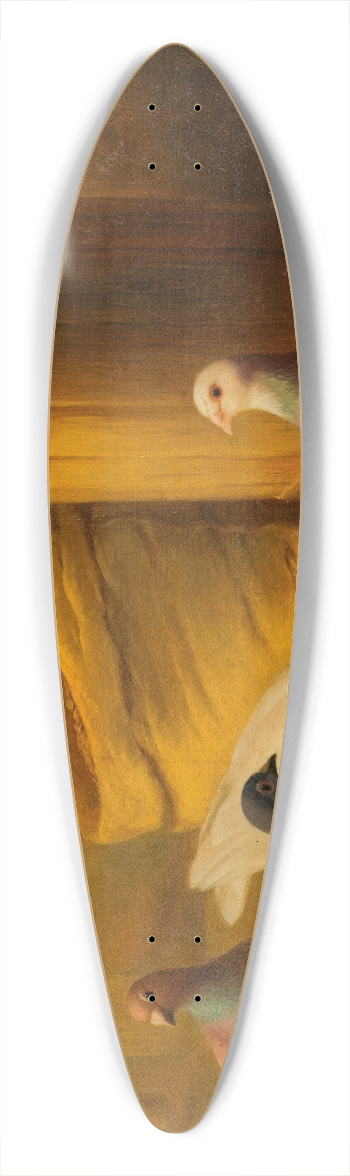 Edgar Hunt - Chickens; Pigeons 39.3 inch art pintail longboard deck