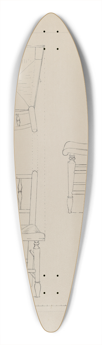Edith Magnette - Chair 39.3 inch art pintail longboard deck