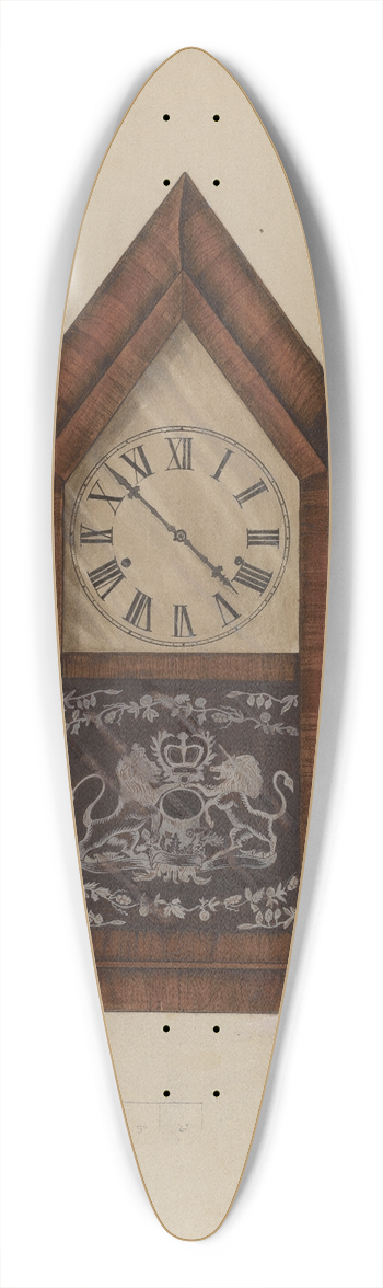 Edith Miller - Clock 39.3 inch art pintail longboard deck