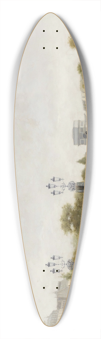 Edmond Grandjean - Lavenue du bois de Boulogne 39.3 inch art pintail longboard deck