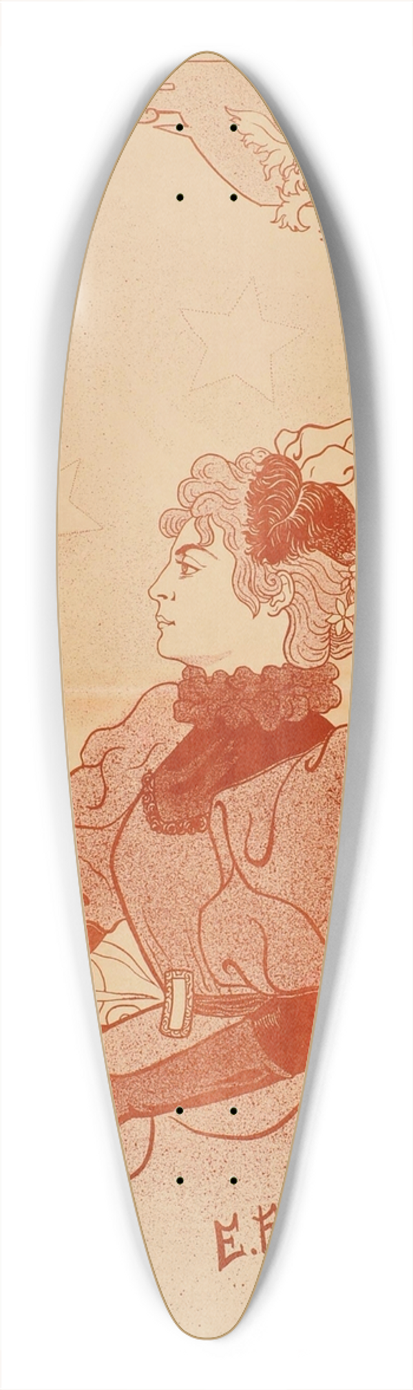 Edmond Rocher - Salon des Cent 39.3 inch art pintail longboard deck