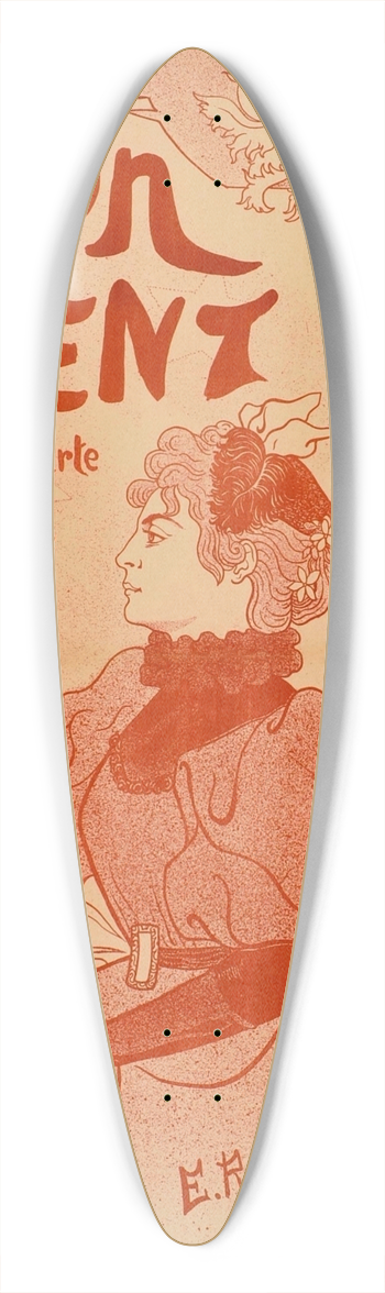 Edmond Rocher - Salon des Cent 39.3 inch art pintail longboard deck